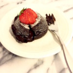 healthy molten chocolate lava cake